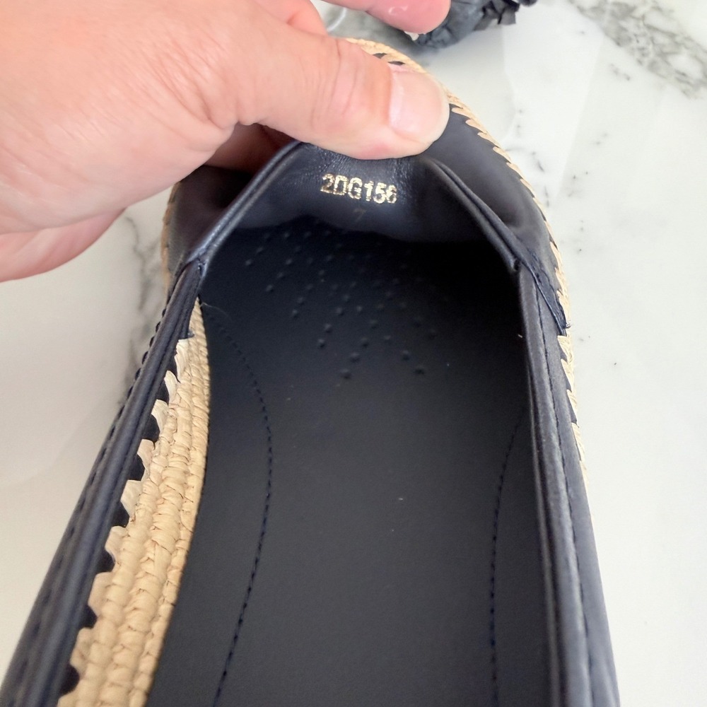 Prada Nappa Leather Mens Loafers Blue Espadrille Rope Trim SlipOn 2DG156 US8 - Picture 13 of 14
